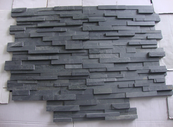 Natural Black Slate Stone for wall cladding, roofing, paving and flooring